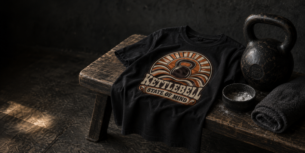 Hol Dir Dein Kettlebell T Short bei The Heavy Handle Club