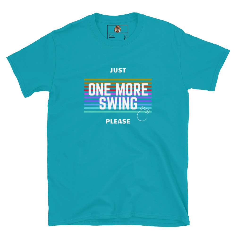 Just one more Swing - Kettlebell Unisex-T-Shirt – Bild 11